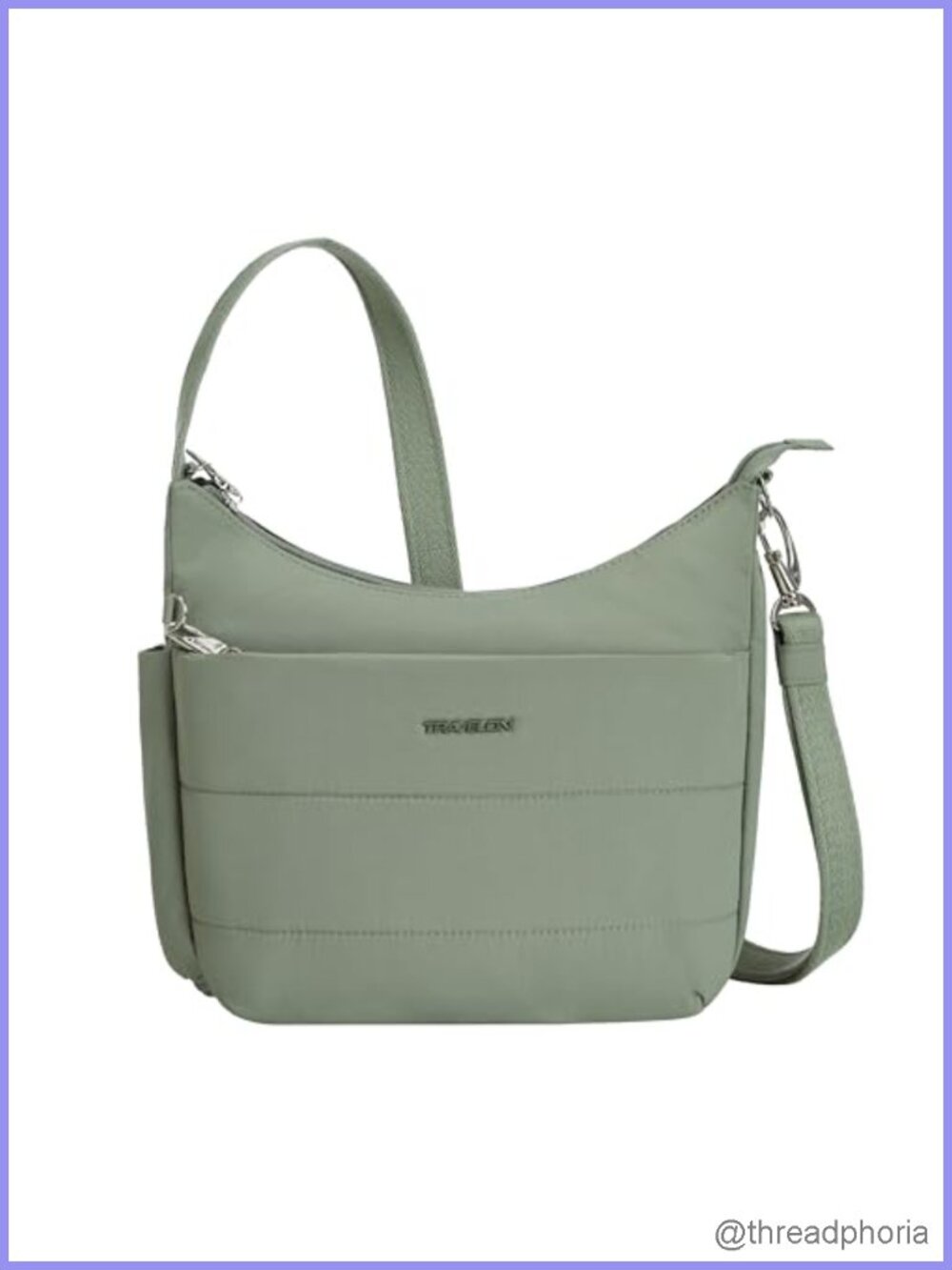 Travelon Anti-theft Roam Medium Crossbody Nylon RFID Blocking Locking